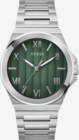 GUESS Analoog horloge 'VINYL' in Zilver: voorkant