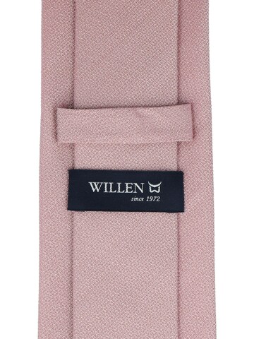 WILLEN Tie 'Uni Struktur' in Pink