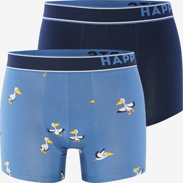 Boxers ' 2-Pack ' Happy Shorts en bleu : devant