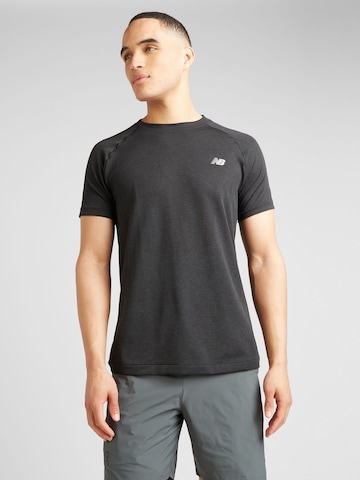 new balance - Camiseta funcional 'Athletics' en negro: frente