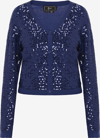 faina - Cárdigan 'Festive' en azul: frente