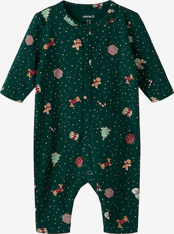 NAME IT Pajamas 'NBNVISMAS' in Green: front