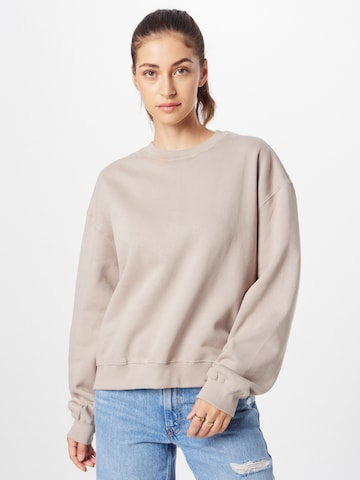 WEEKDAY - Sweatshirt 'Essence Standard' em castanho: frente