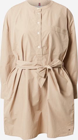 TOMMY HILFIGER Shirt Dress in Beige: front