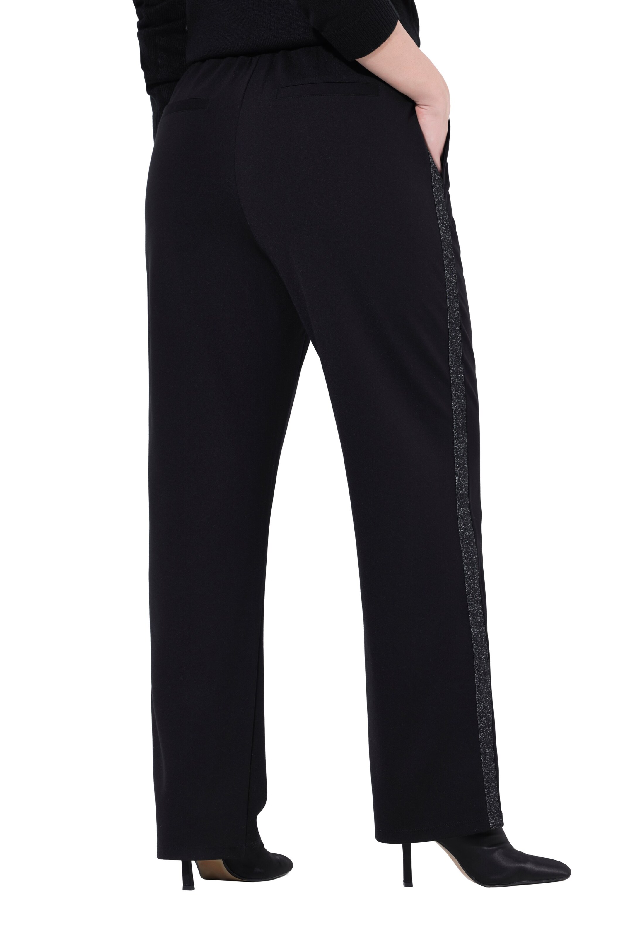 Ulla Popken Tapered Broek in Zwart