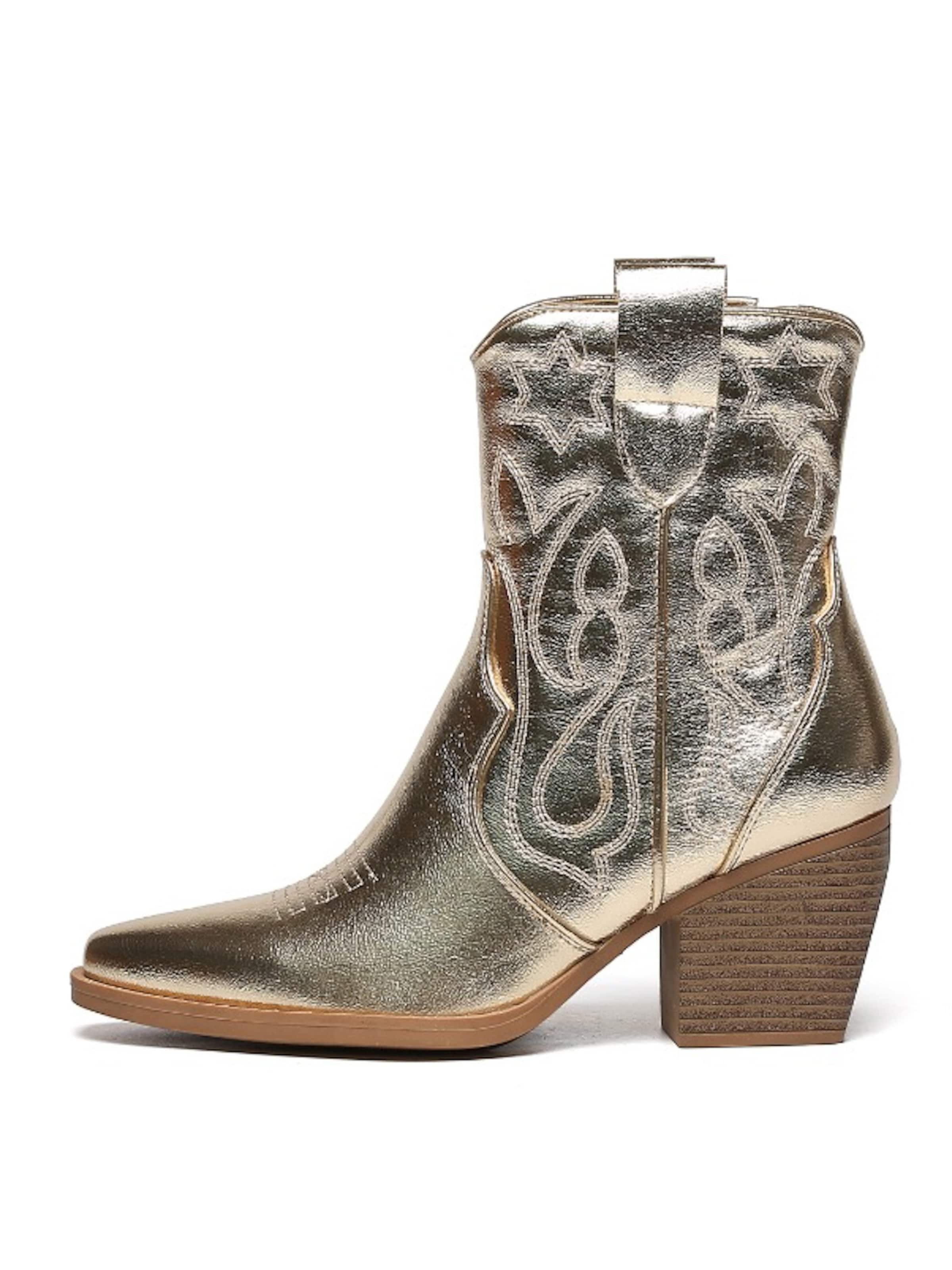 Bottes de cowboy Smile Favorites en or : devant