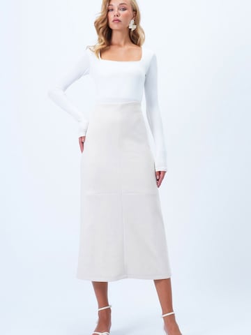 Jupe Trend Alaçatı Stili en beige : devant