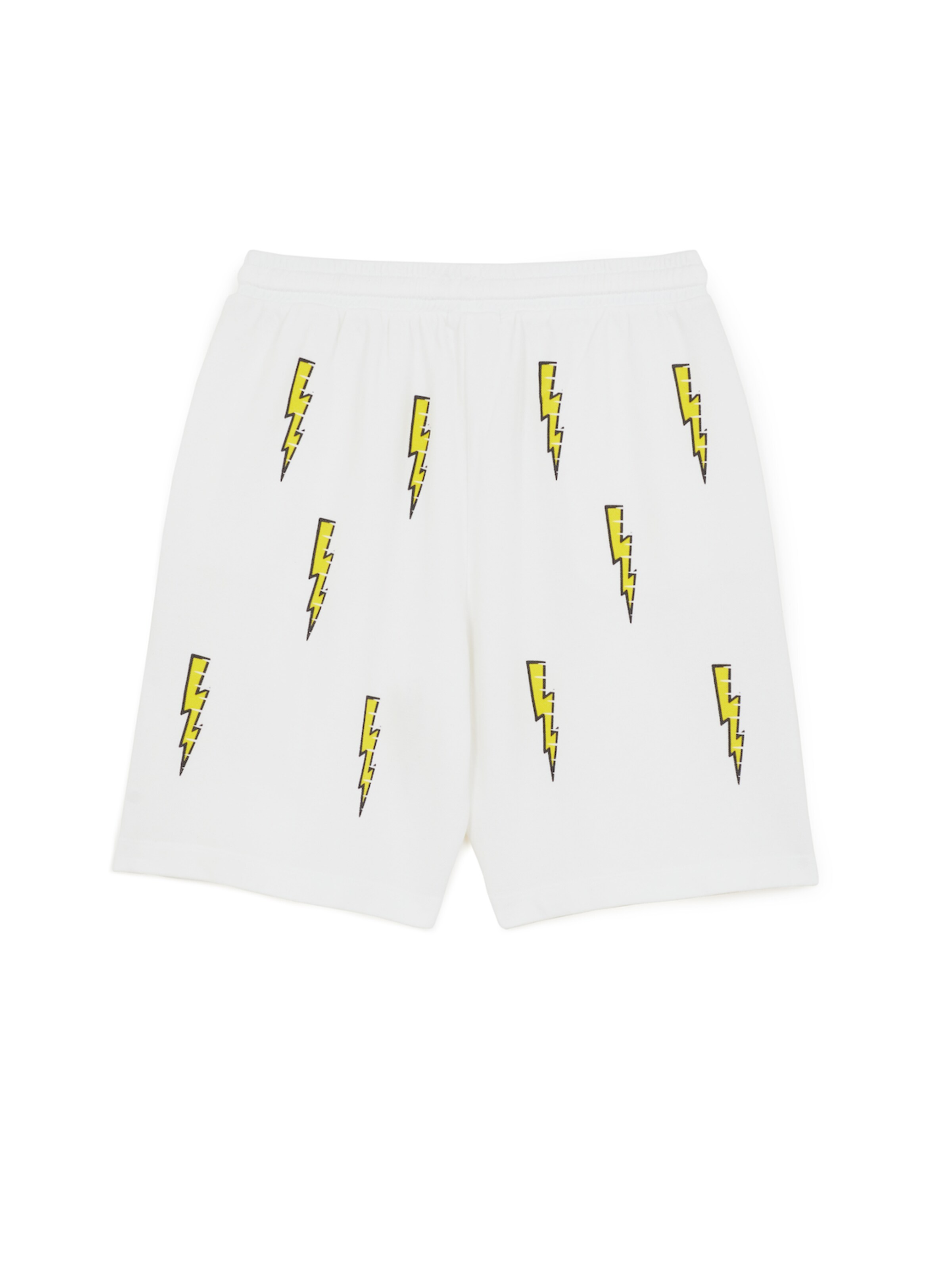 The Rad Black Kids - Loosefit Pantalón 'Speed Bolt Shorts' en blanco