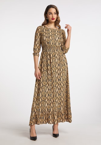 faina Dress in Brown: front