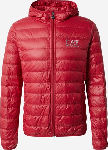 EA7 Emporio Armani Winter Jacket in Red: front