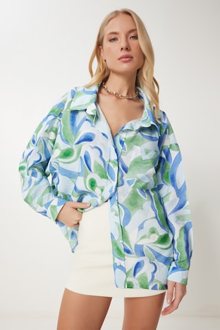 Happiness İstanbul Блуза в синьо: отпред