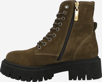 Steven New York Lace-Up Ankle Boots 'SARIA' in Green