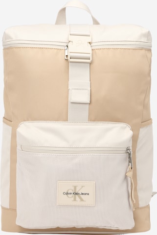 Calvin Klein Jeans Backpack in Beige: front