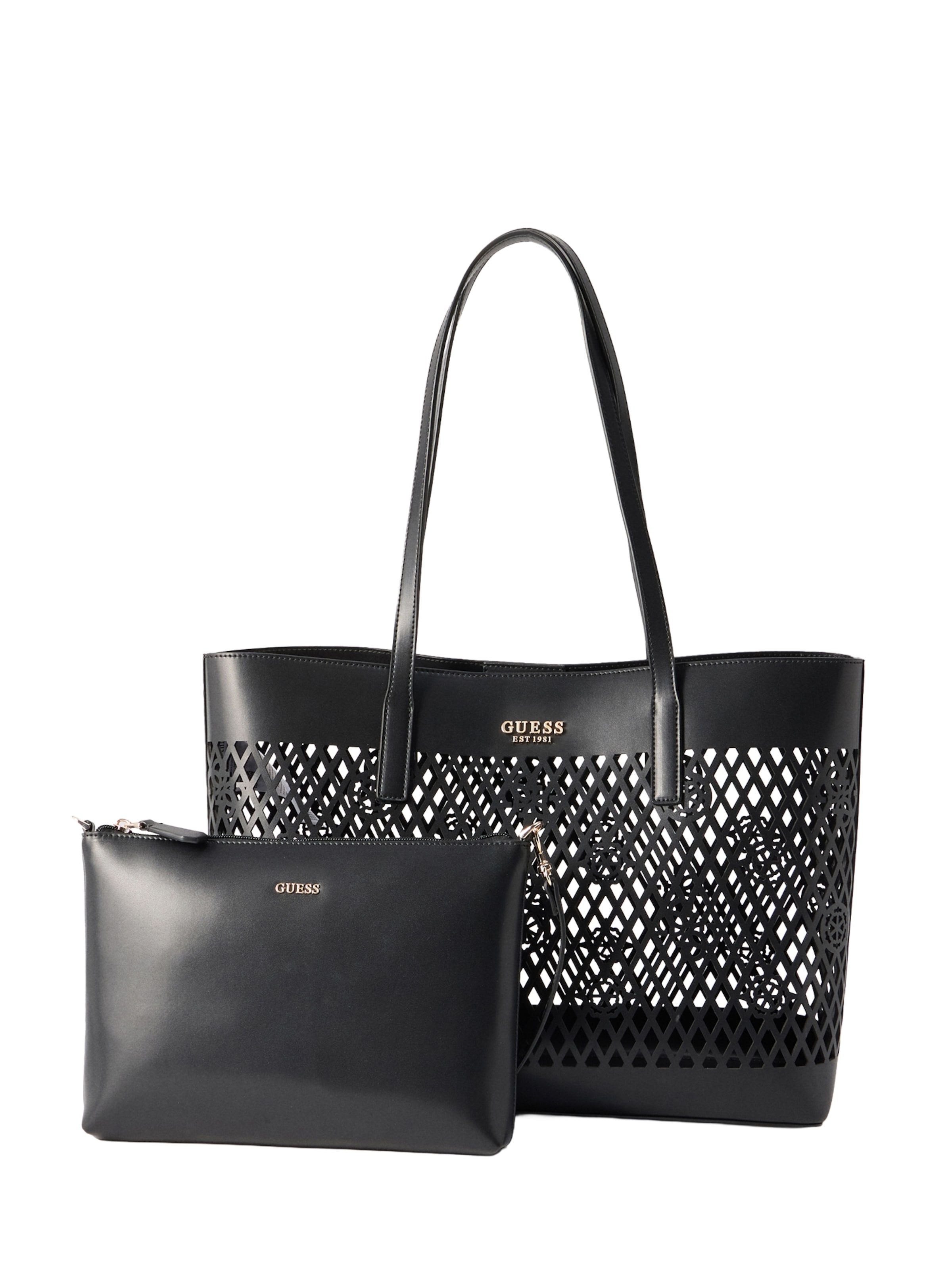 GUESS Шоппер 'Letty' в Черный: спереди