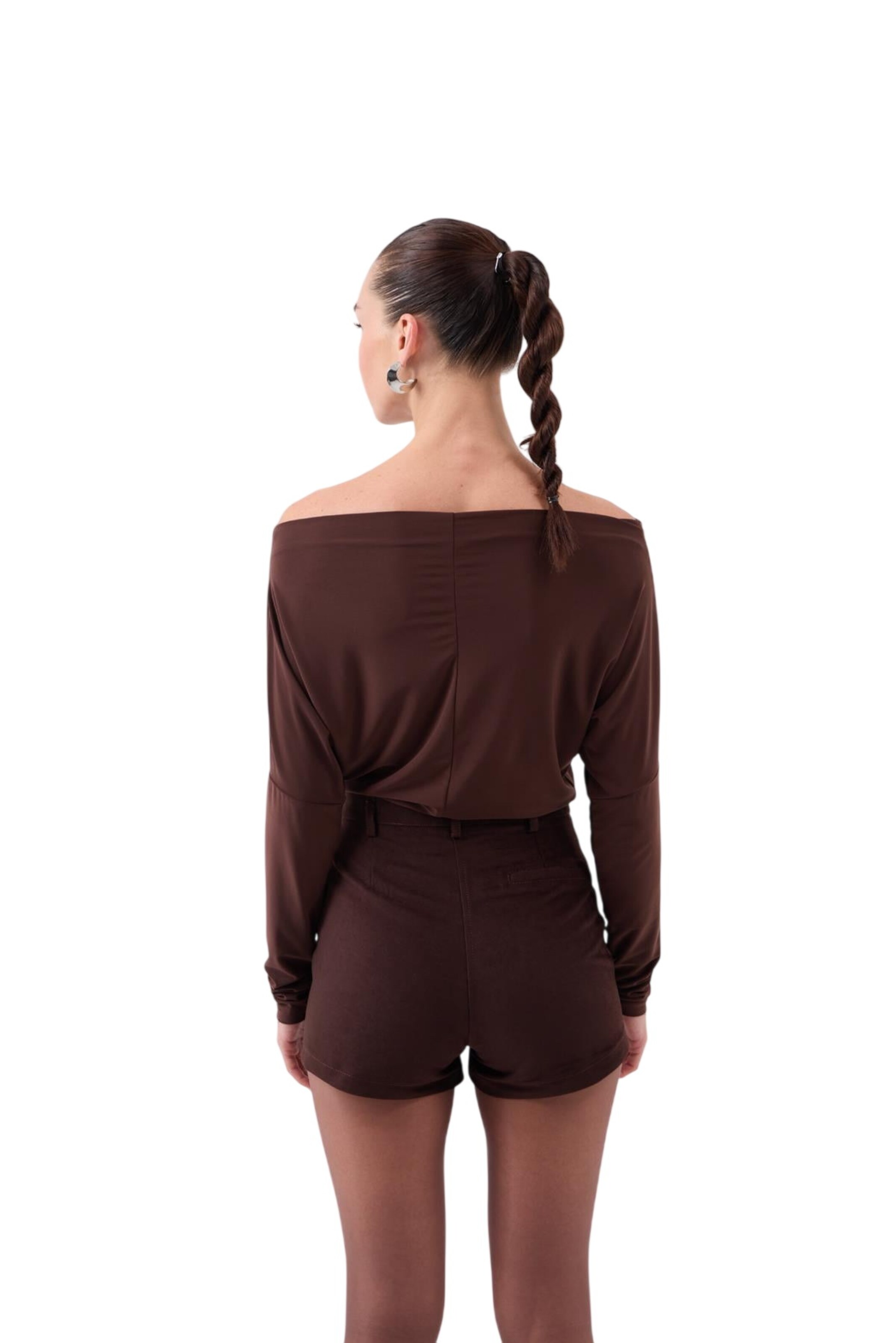 HOLLY LOLLY Bluse in Braun