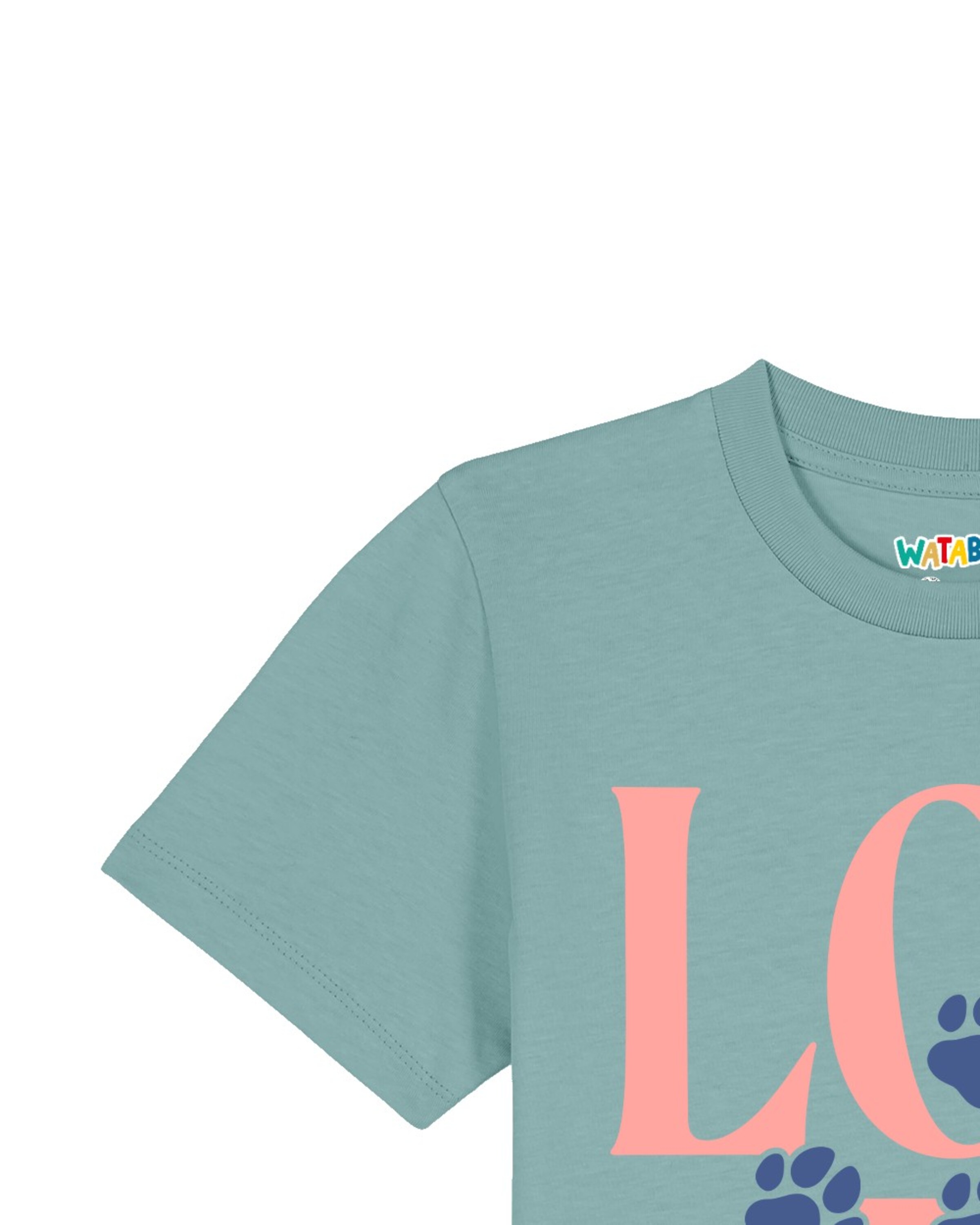 watabout.kids Shirt 'Pfotenliebe' in Blue