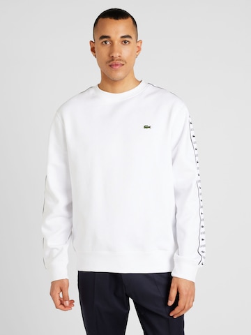 Sweat-shirt LACOSTE en blanc : devant