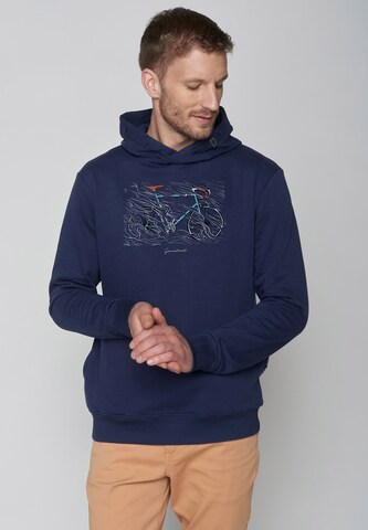 GREENBOMB Sweatshirt 'Bike Storm' in Blue: front