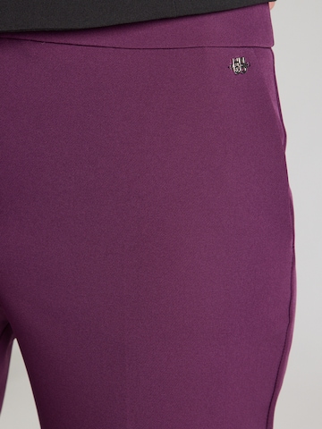 HUGO Slim fit Trousers with creases 'Hagonia-1' in Purple
