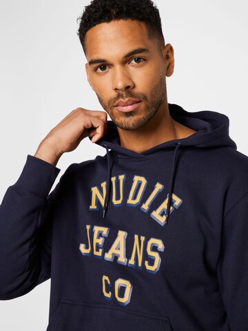 Nudie Jeans Co Sweatshirt 'Franke' in Blau