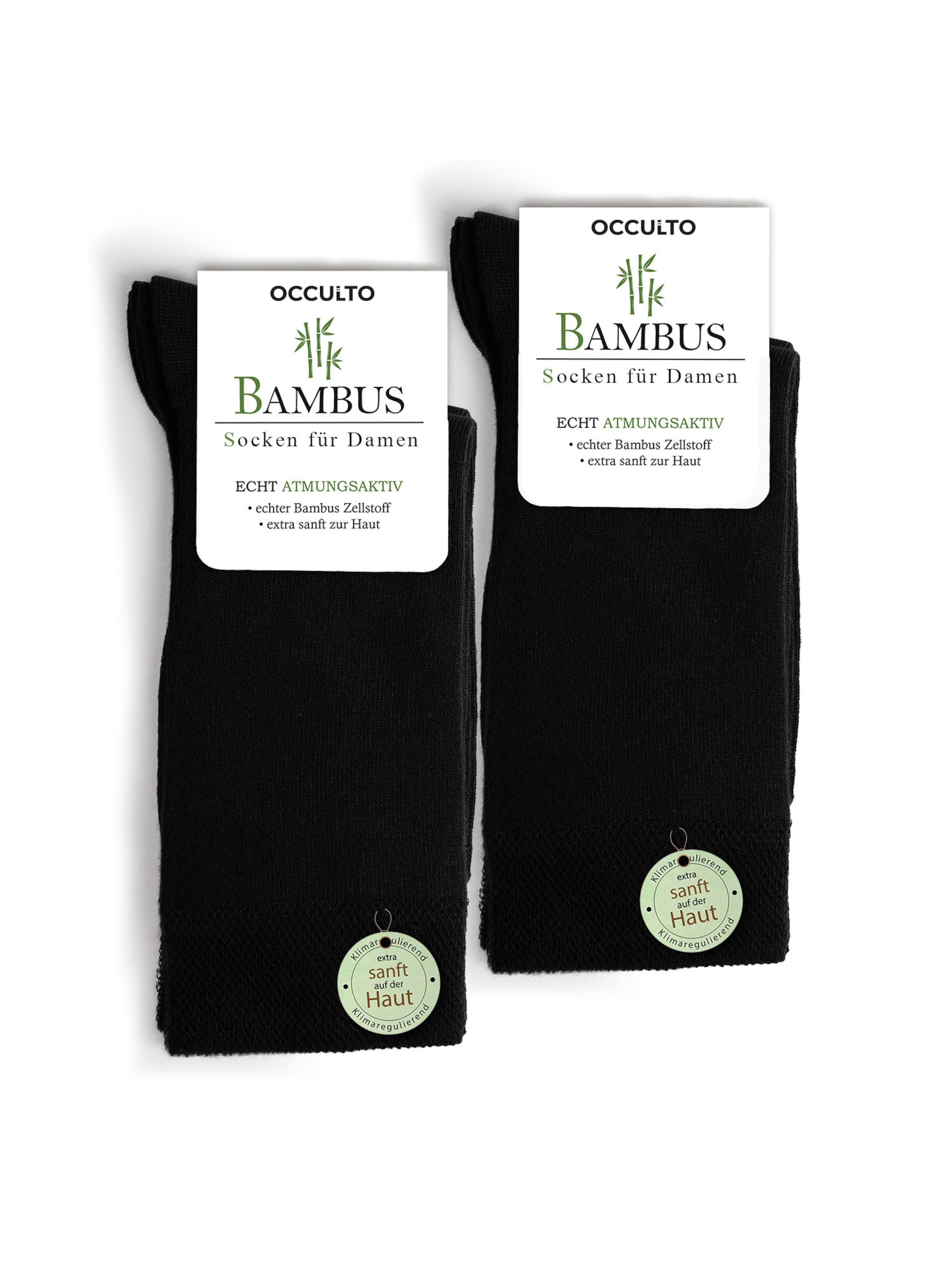 Occulto Socken 'Paulina'‌‌‌‌‌‌ in Schwarz: Vorderseite