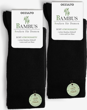 Occulto Socken 'Paulina' in Schwarz: Vorderseite