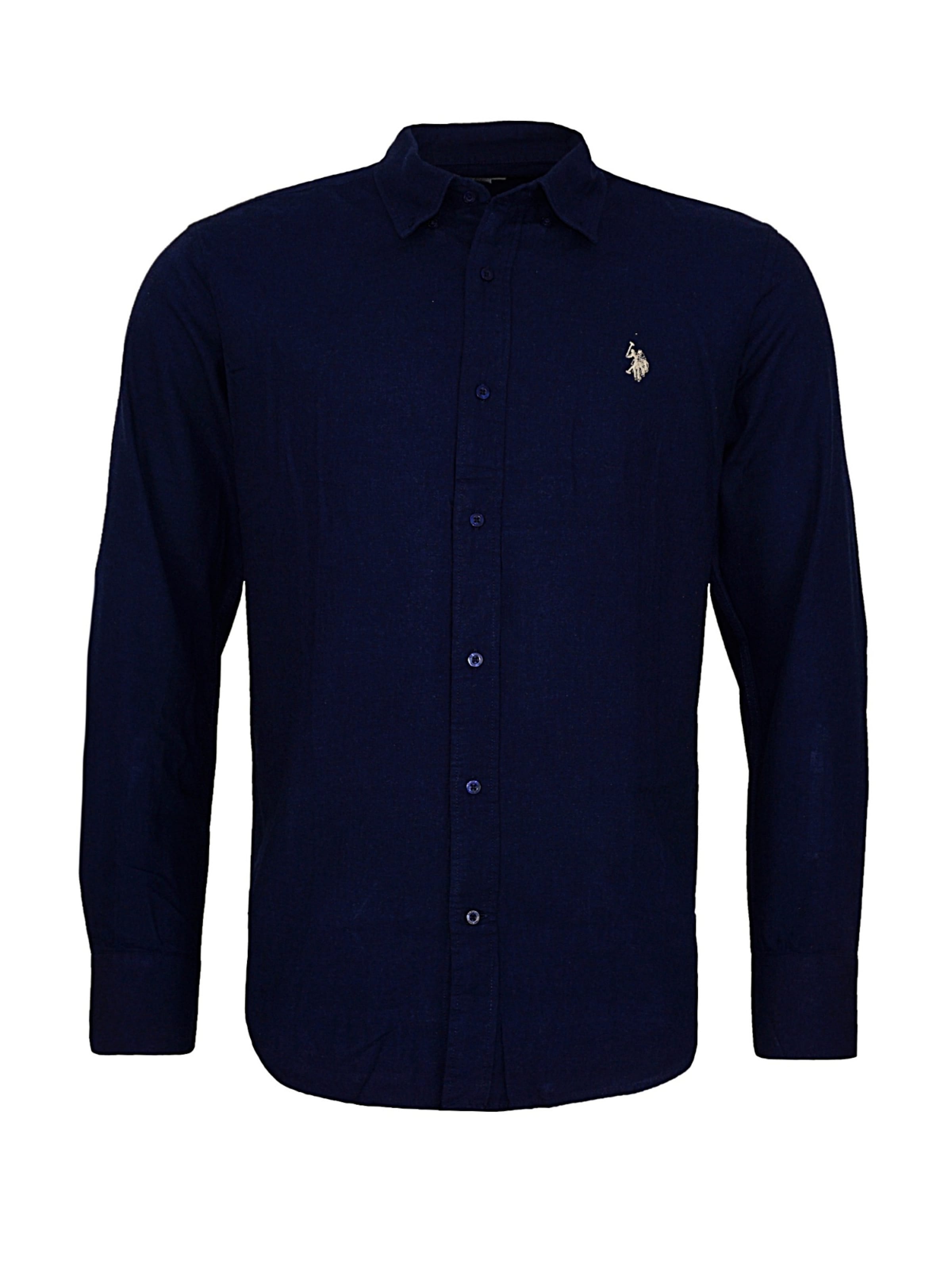 U.S. POLO ASSN. Overhemd in de kleur Blauw / Wit, Productweergave