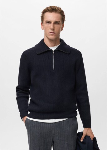 MANGO MAN Sweater 'Parkyd' in Blue: front