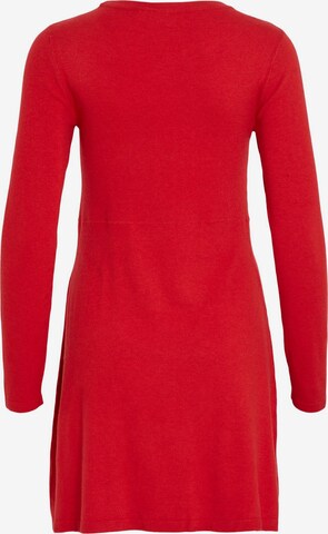 VILA Gebreide jurk in Rood