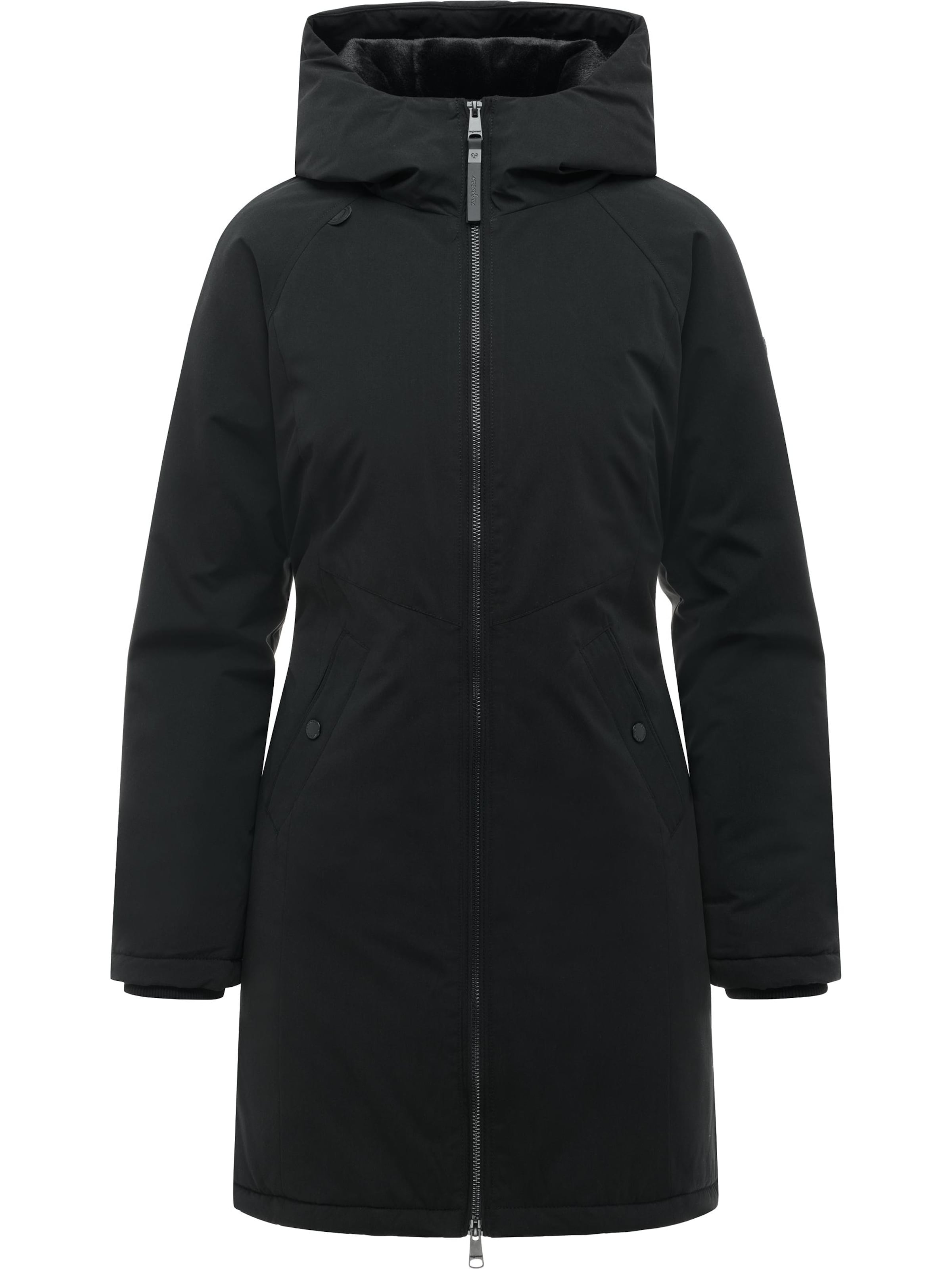 Manteau d’hiver 'Nasima Y' Ragwear en noir : devant