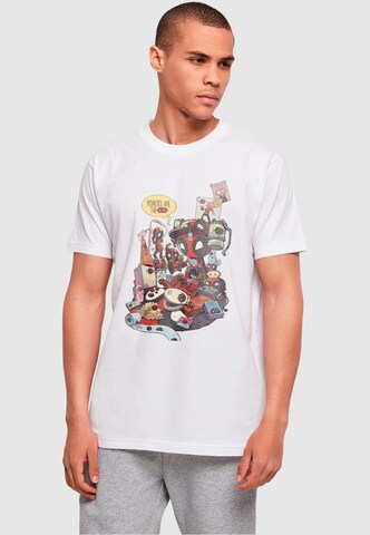 T-Shirt 'Deadpool - Merchandise Royalties' ABSOLUTE CULT en blanc : devant