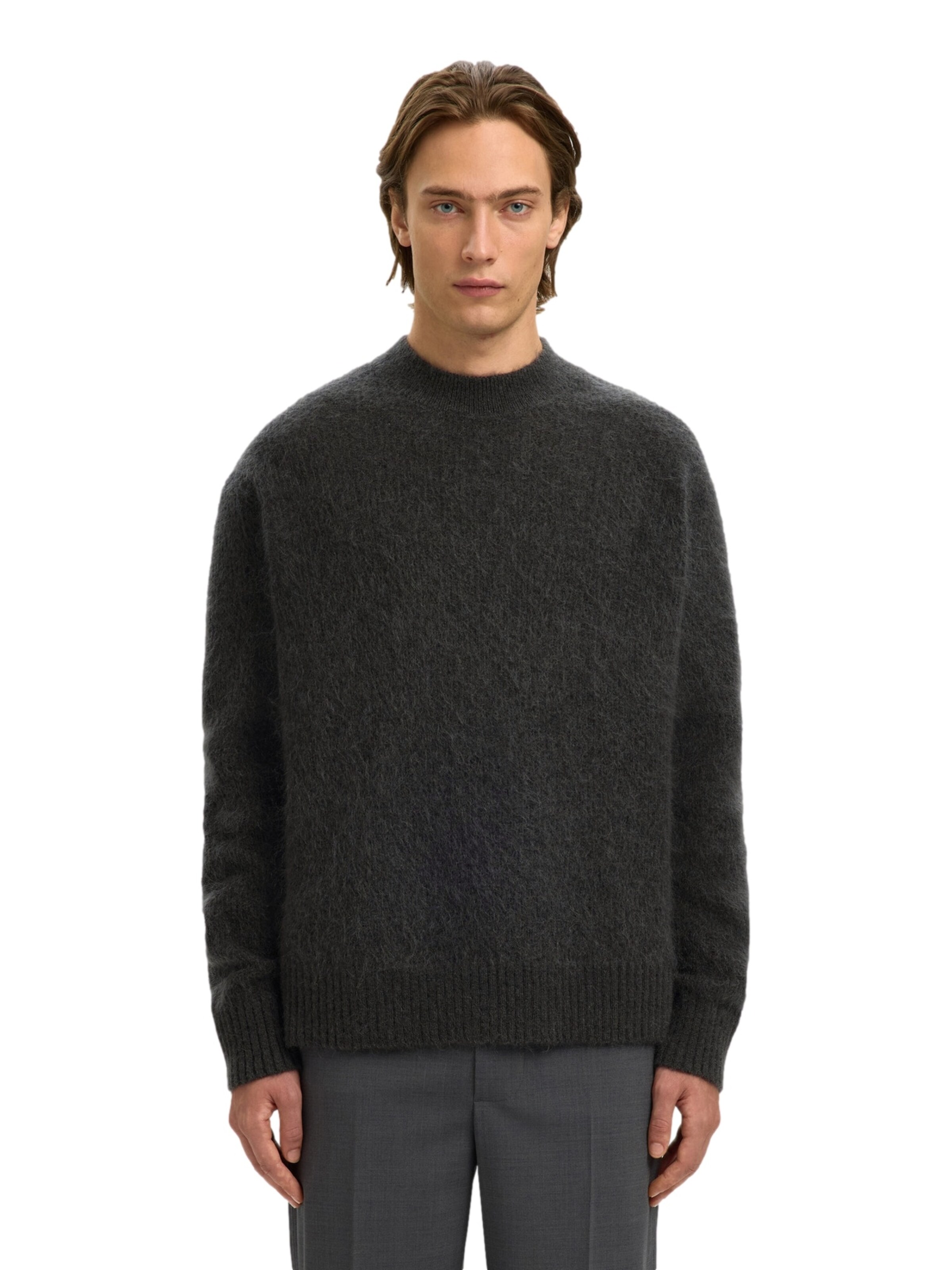 Pull-over SELECTED en gris : devant