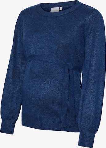 MAMALICIOUS Sweater 'New Anne' in Blue: front