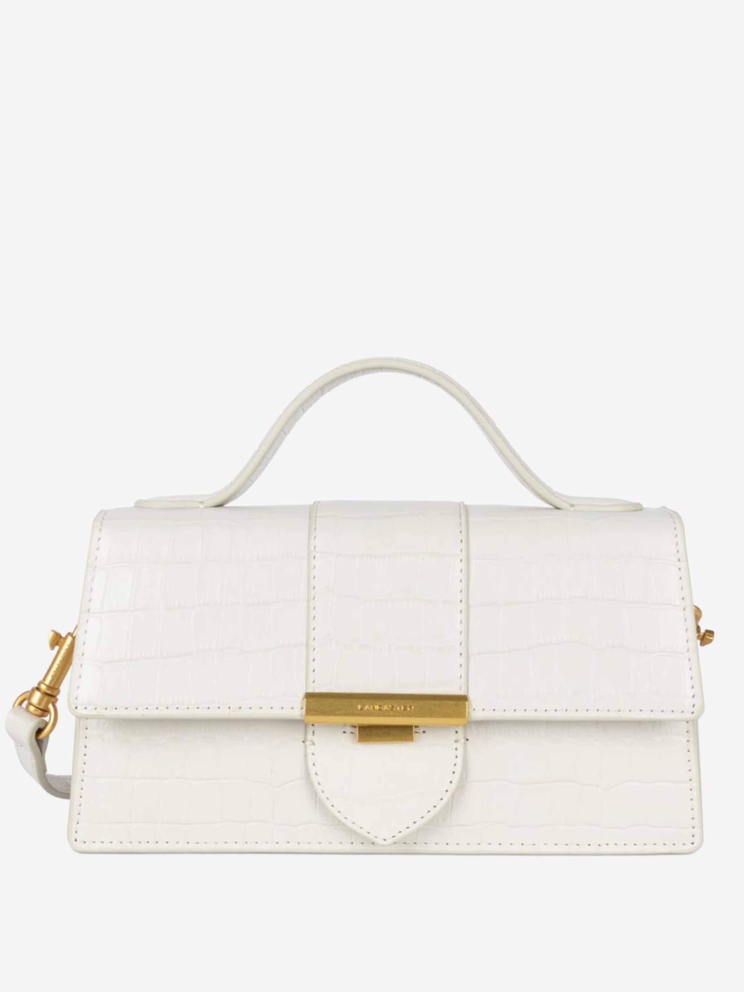 LANCASTER Paris Handtasche 'Lancaster Sac baguette A rabat avec fermoir M Croco Ily Ecru'‌‌‌ in Beige: Vorderseite
