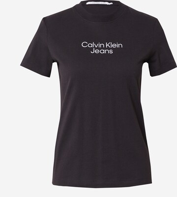 Calvin Klein Jeans Shirt in Zwart: voorkant