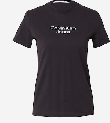 T-shirt Calvin Klein Jeans en noir : devant