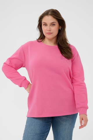 KAFFE CURVE Sweatshirt 'KCSus' in Roze: voorkant