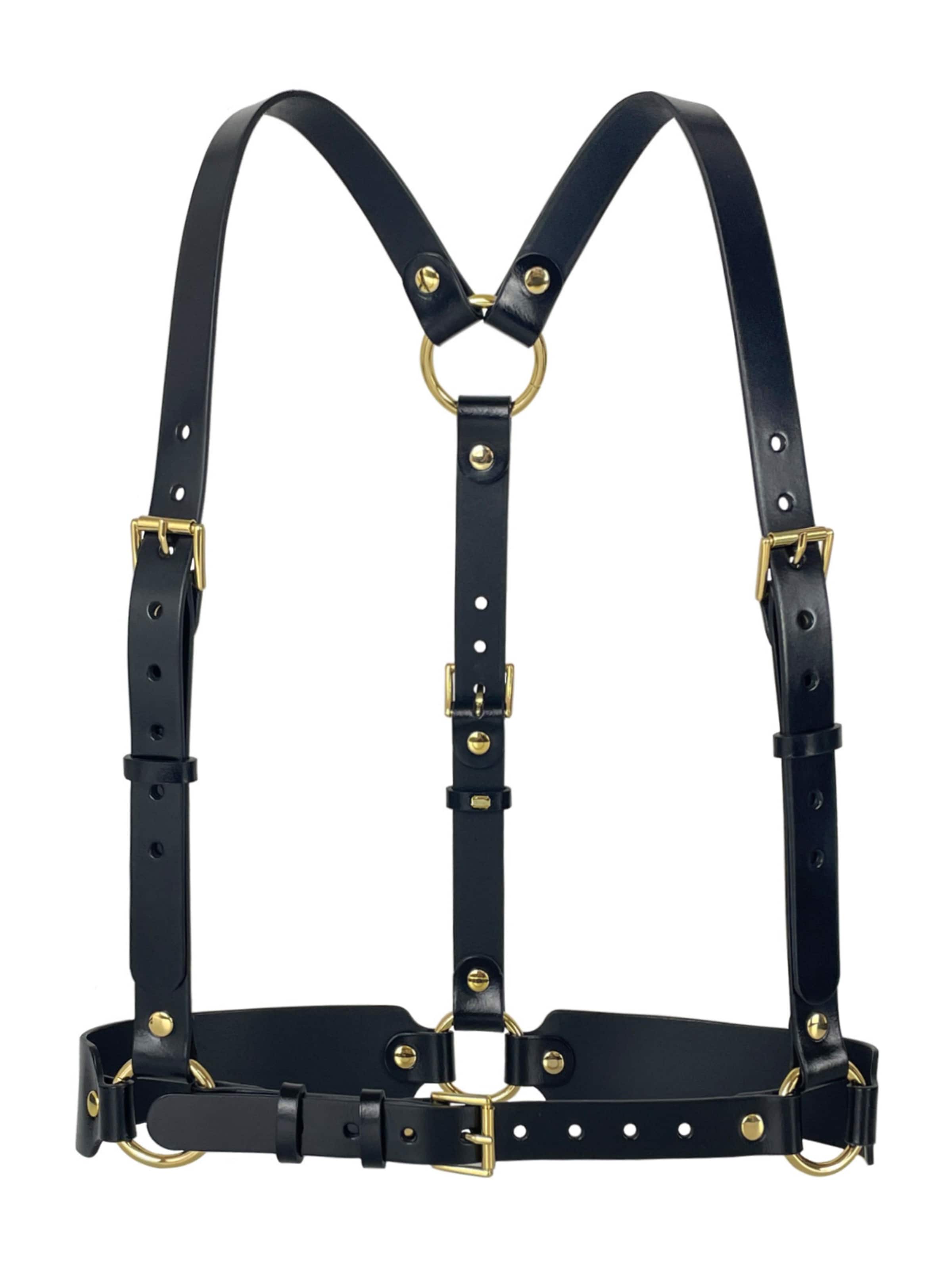 Haute Cuir Belt 'Harness' in Black: front