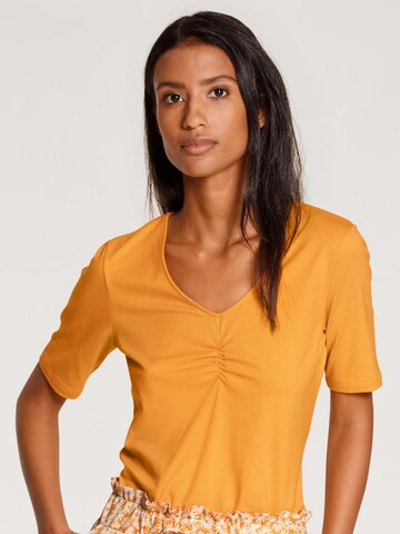 CALIDA Pajama Shirt 'Favourites' in Yellow: front