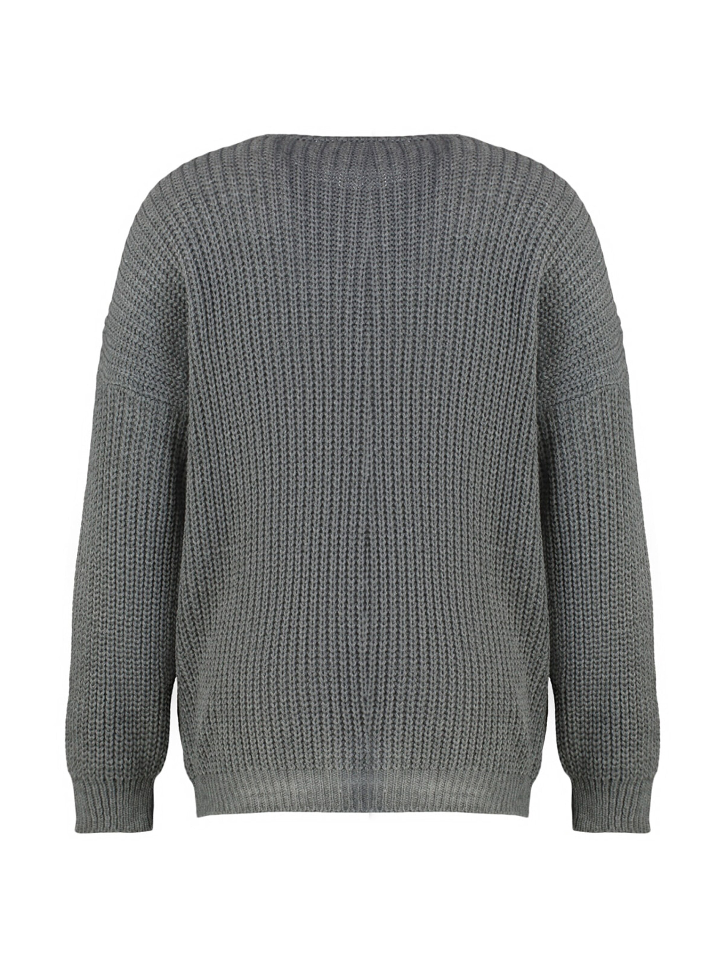 Trendyol Curve Пуловер в сиво