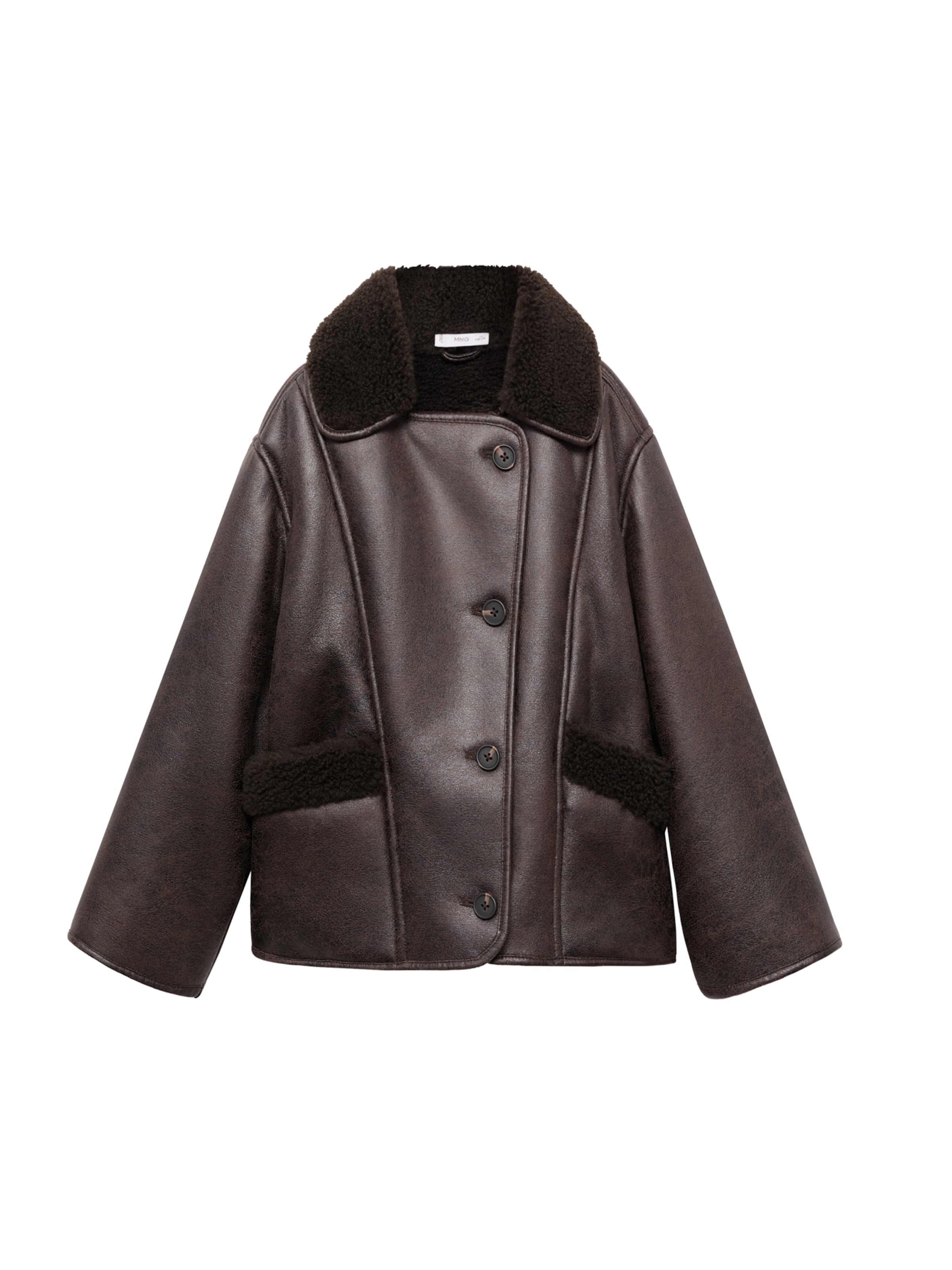 MANGO KIDS Frakke 'BETH' i brun: forside