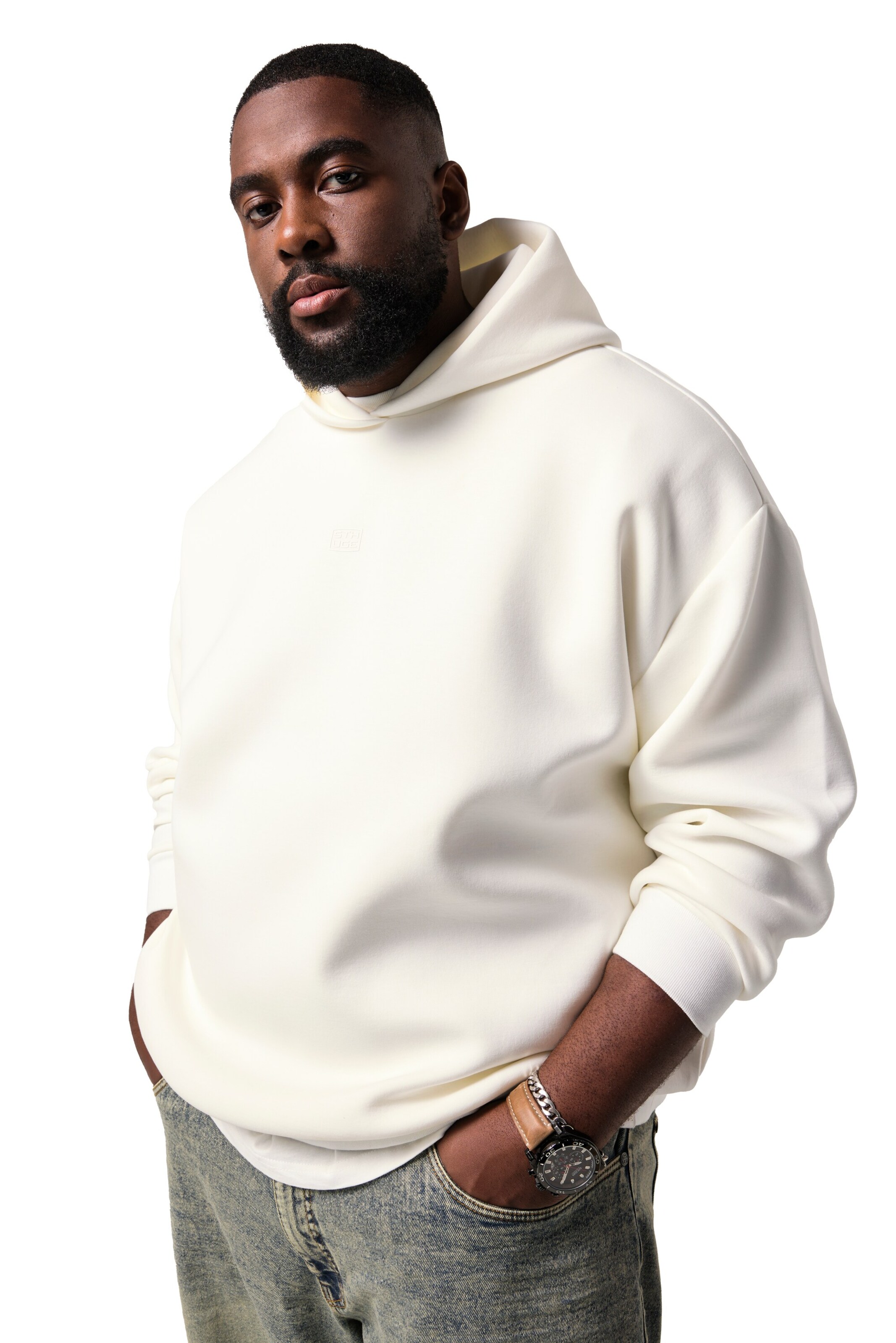 STHUGE Sweatshirt in White: front
