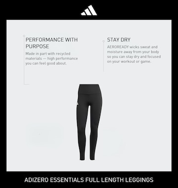 ADIDAS PERFORMANCE Skinny Sportovní kalhoty 'Adizero' – černá