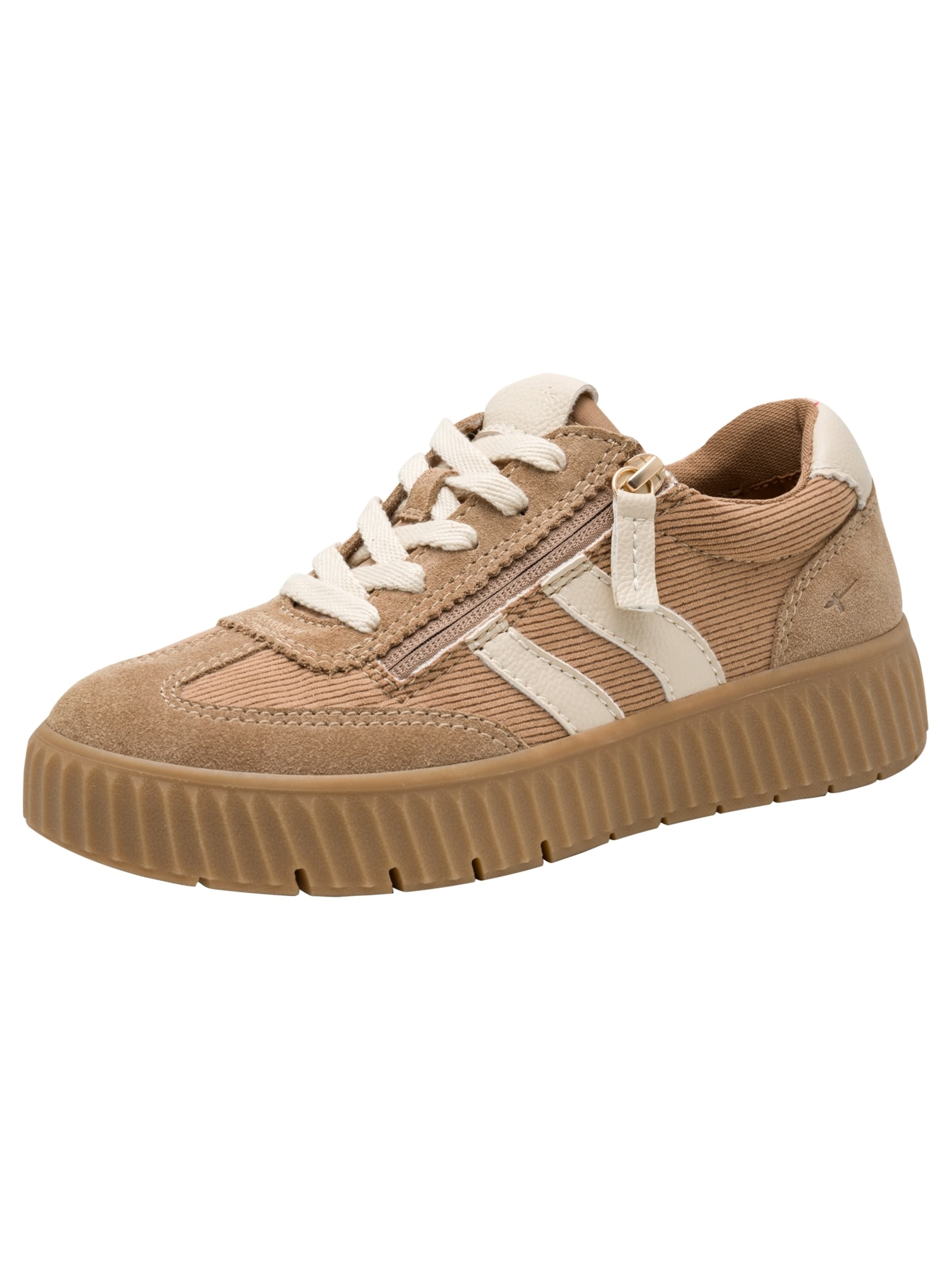 Tamaris Platform trainers in Beige: front