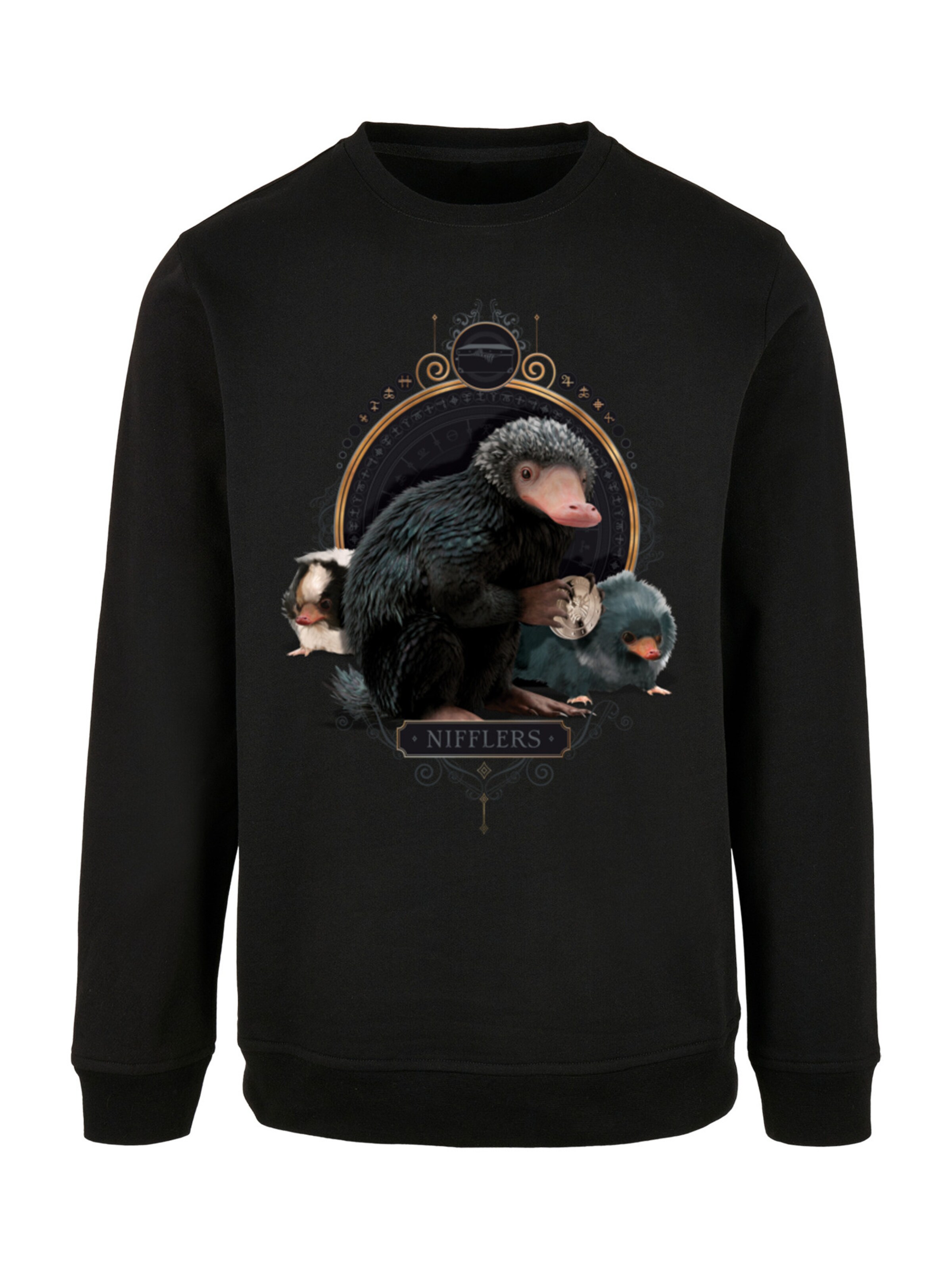 F4NT4STIC Sweatshirt 'Fantastic Beasts 2 Baby Nifflers' in Schwarz: Vorderseite