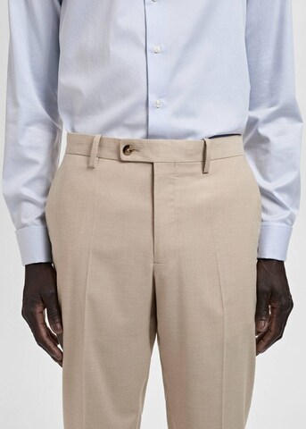 MANGO MAN Slimfit Hose 'Milan' in Beige