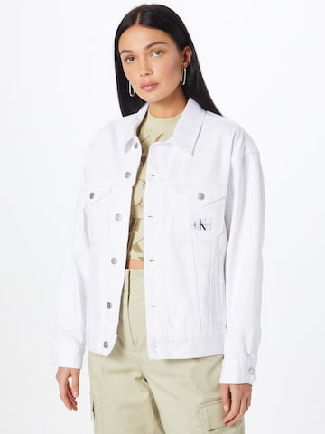 Calvin Klein Jeans - Chaqueta de entretiempo en blanco: frente