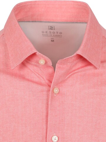 DESOTO Slim fit Button Up Shirt in Orange