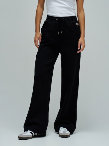 Salsa Jeans Wide leg Chino trousers in Black: front