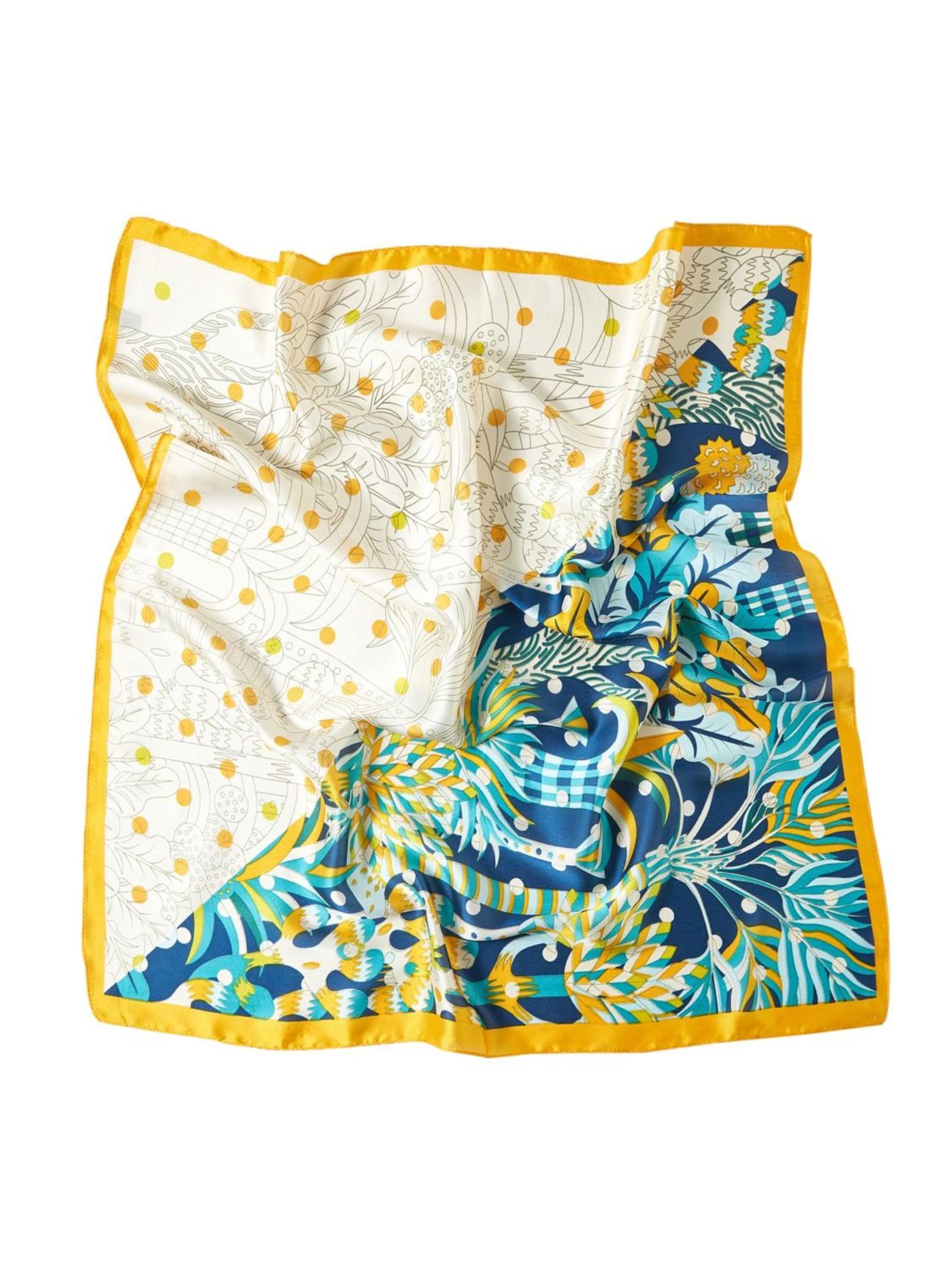 alberto cabale Schal 'Bigflower Cléo' in Gelb: Vorderseite